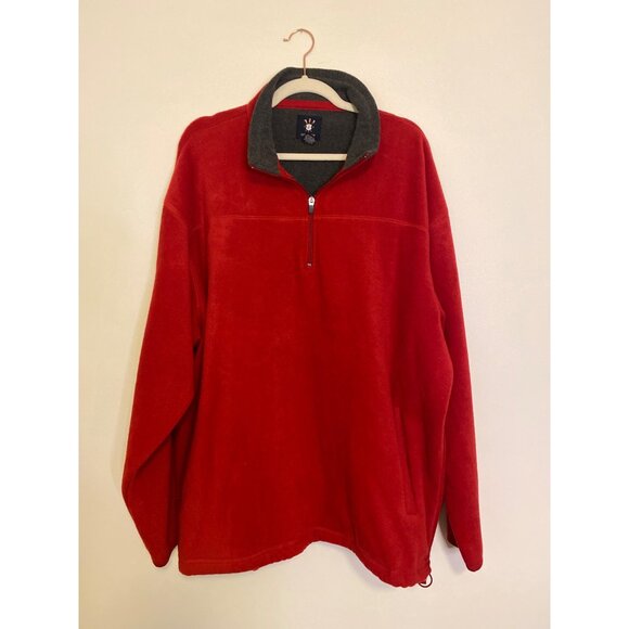 Ivy Crew Men's Red Half-Zip Casual Fleece Pullover Size XL - Picture 1 of 5